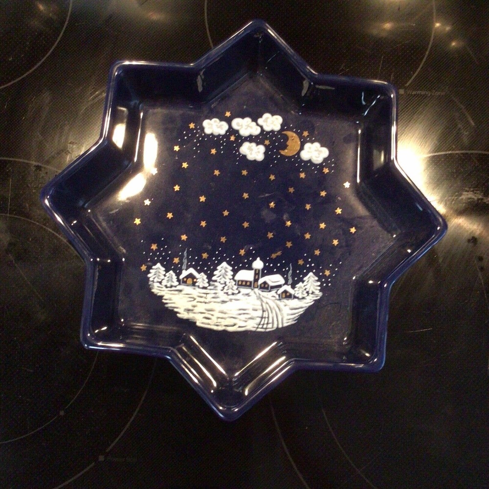 Vintage WAECHTERSBACH WINTER DREAMS STAR SHAPED BOWL SERVING DISH